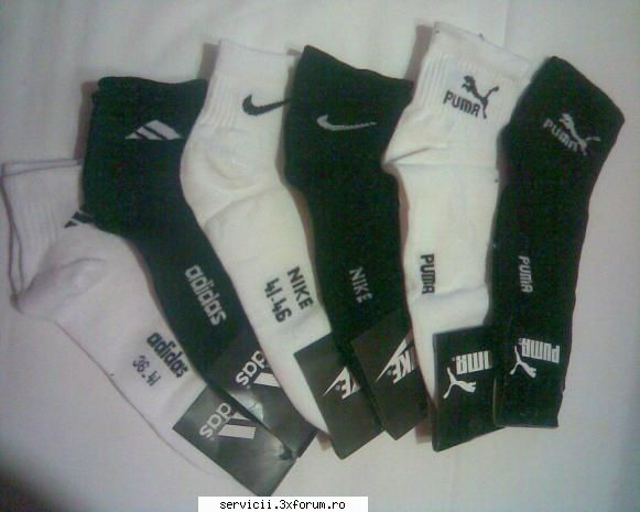 sosete nike albe/negre -3,5 adidas albe/negre -3,5 puma albe/negre -3,5 oriunde in tara cu plata