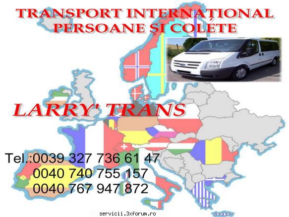 transport persoane rom�nia - rom�nia - italia tur-retur, se face cu ford transit 9 locuri, de la